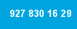 927 830 16 29 927 830 16 29